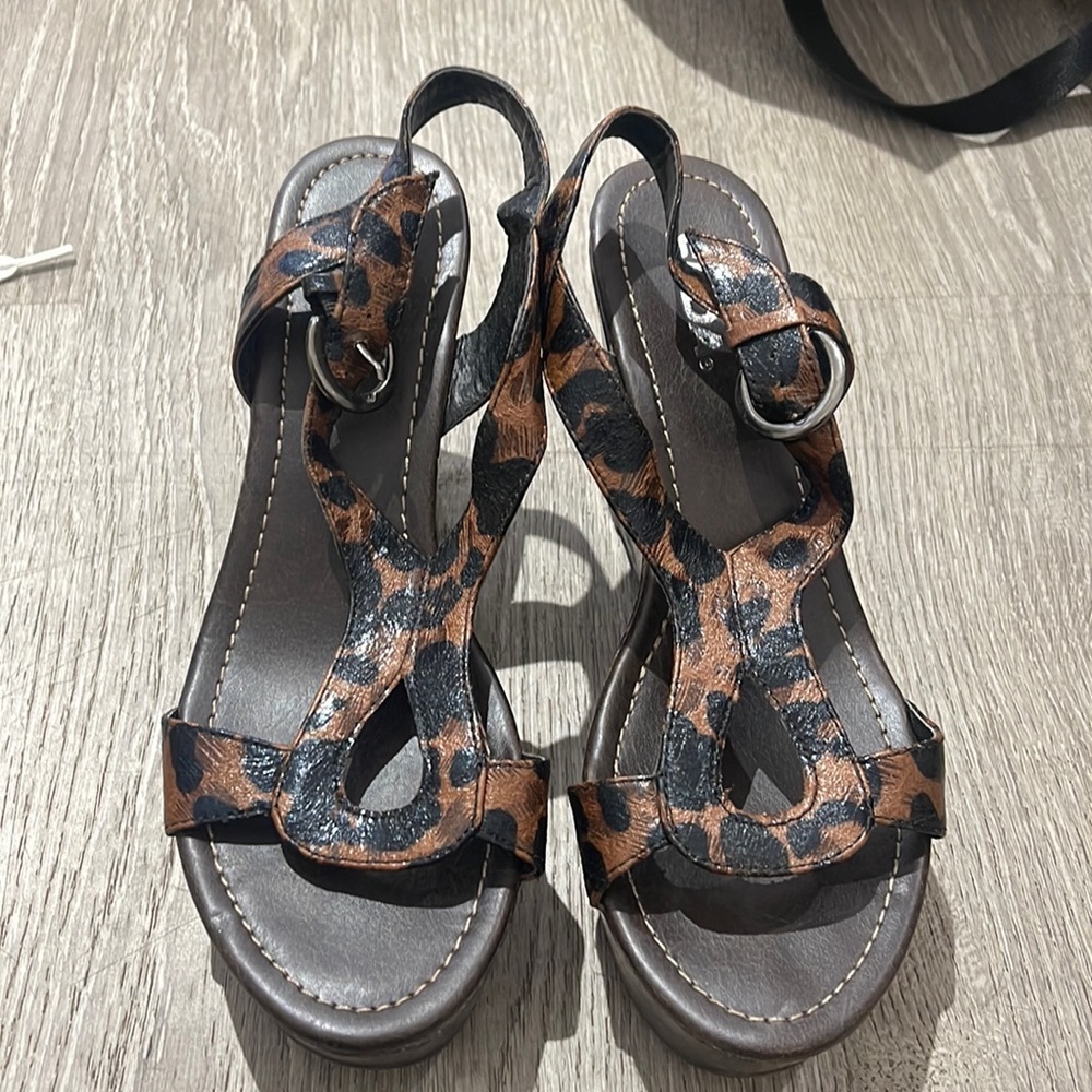 Never been  worn Soda wedge heels